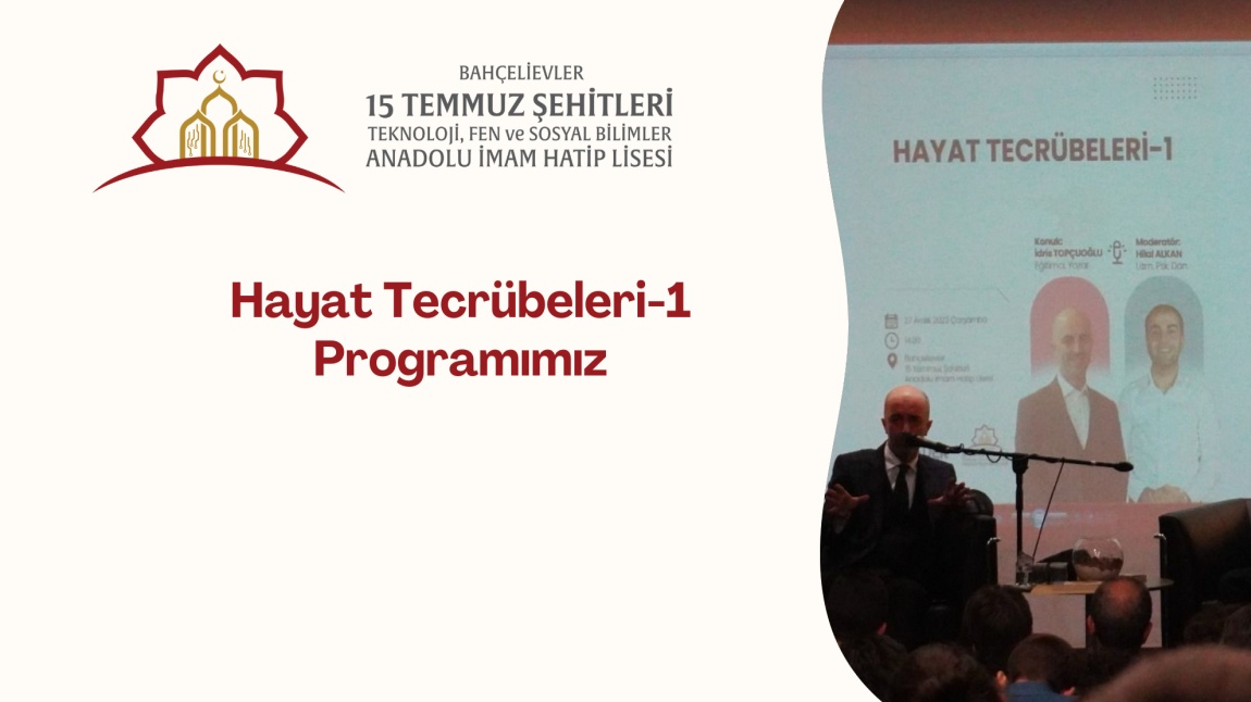 Hayat Tecrübeleri-1 Programımız